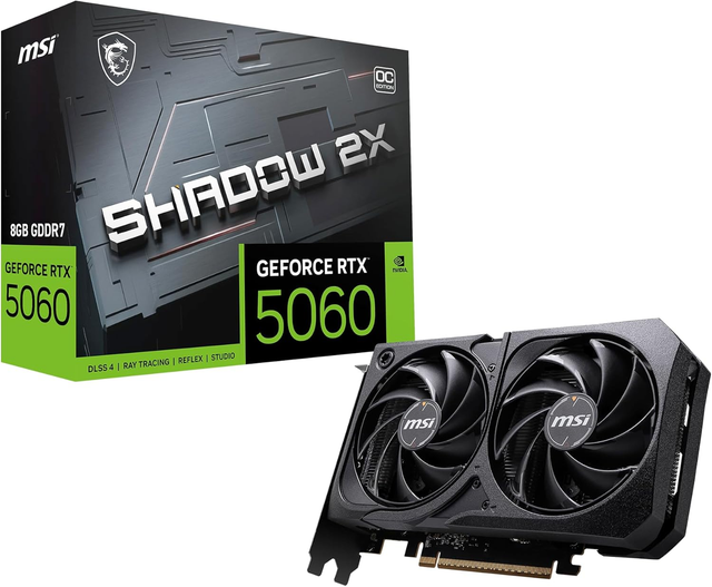 Placa de Vídeo MSI RTX 5060 8GB Shadow 2X OC
