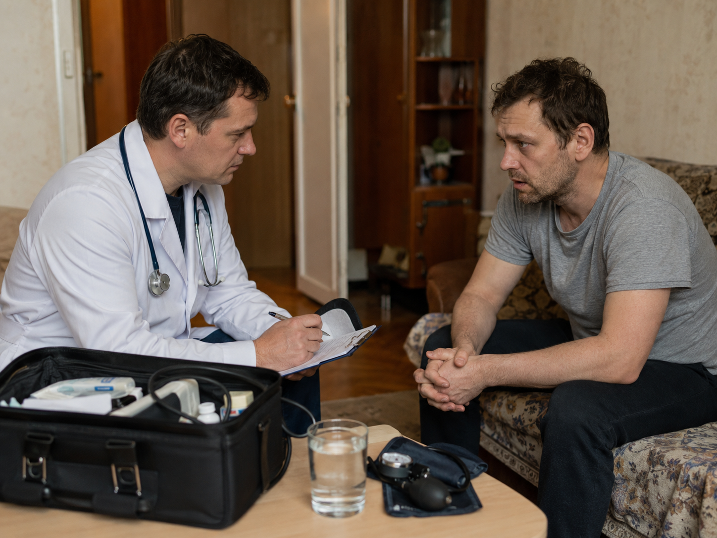 Врач и пациент на дому