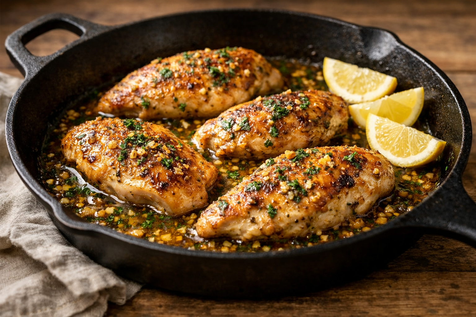Garlic Butter Chicken Breast Skillet (One Pan)