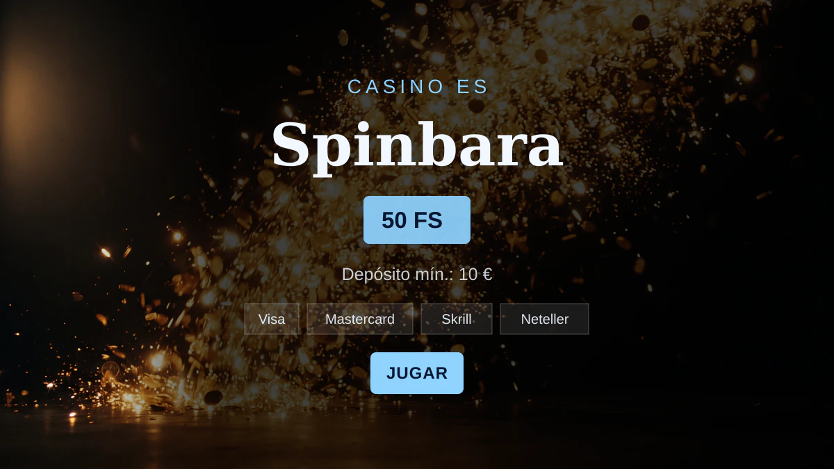 Spinbara casino - bono de bienvenida 100% hasta 500 &euro; + 50 FS, pagos: Visa, Mastercard, Skrill, Neteller, Paysafecard