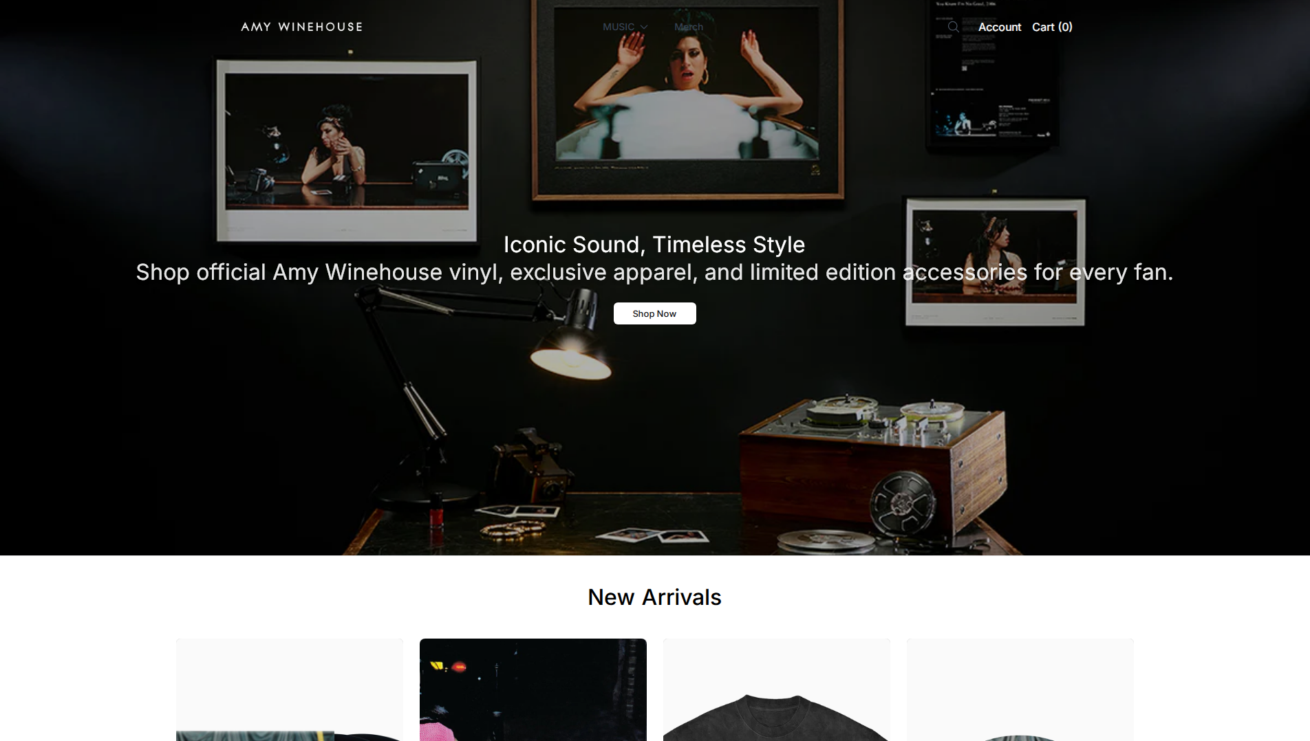 Stored capture of amywinehouseonline.shop