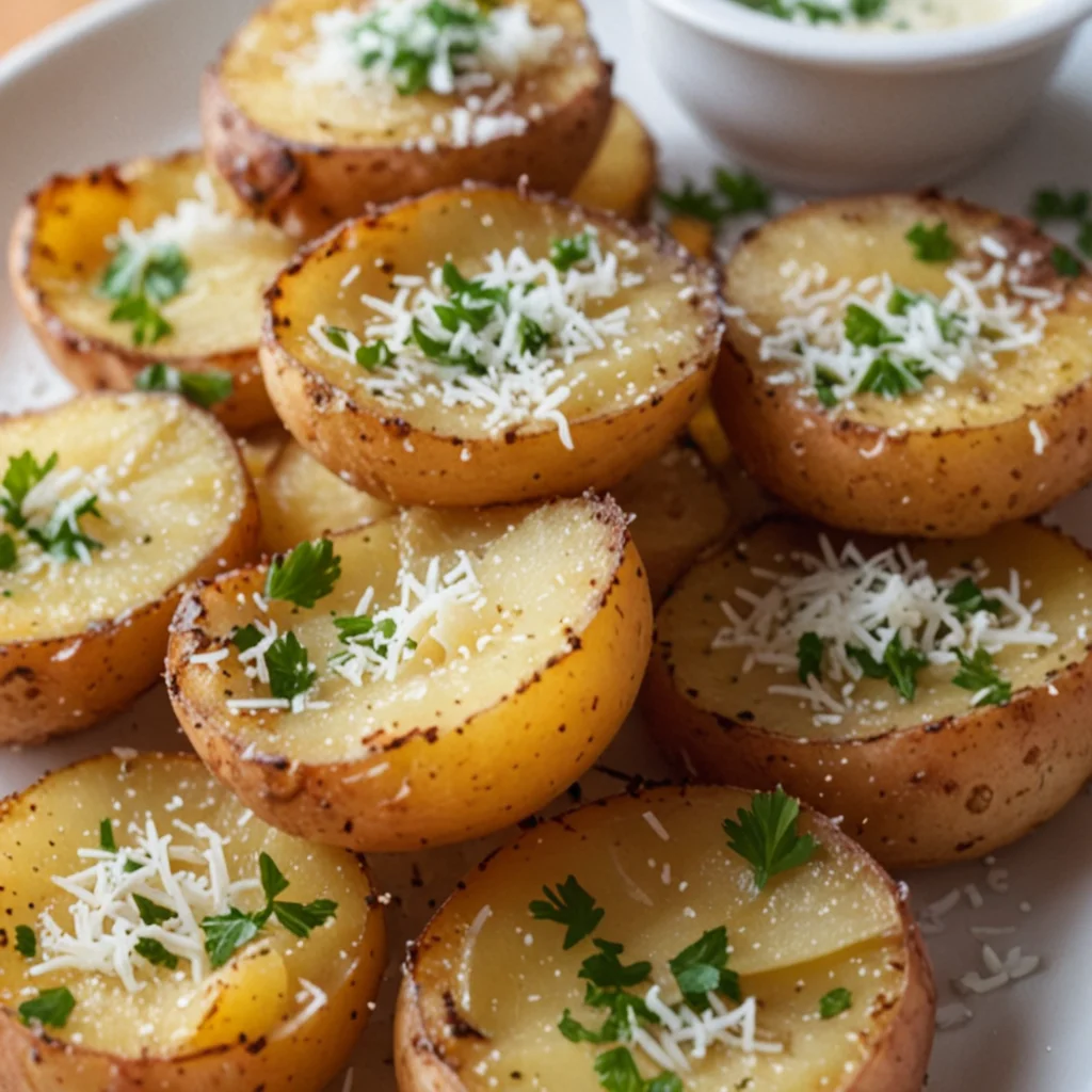 Garlic Parmesan Potato Smash