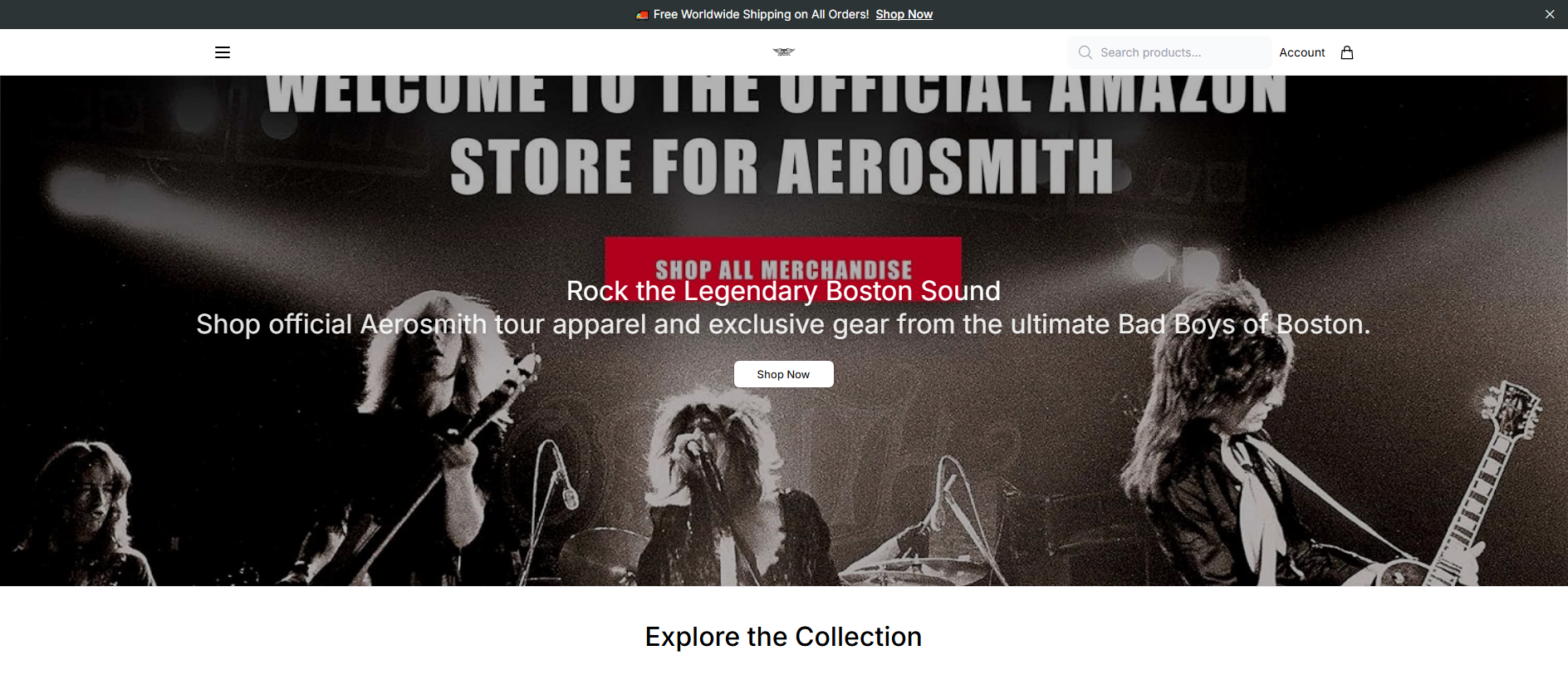 Stored capture of aerosmithwear.shop
