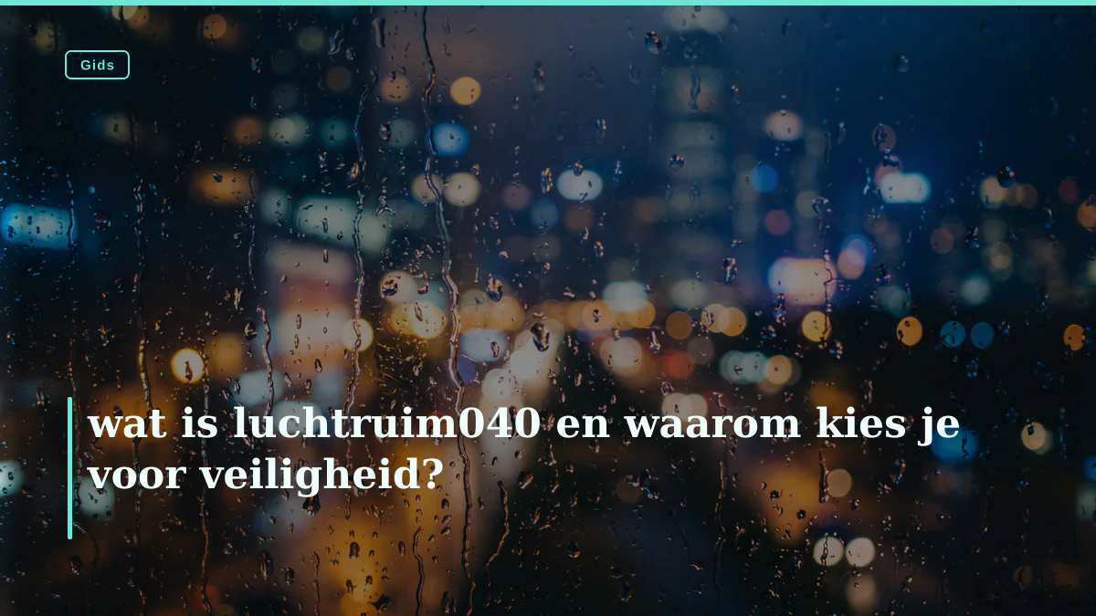 wat is luchtruim040 en waarom kies je voor veiligheid?