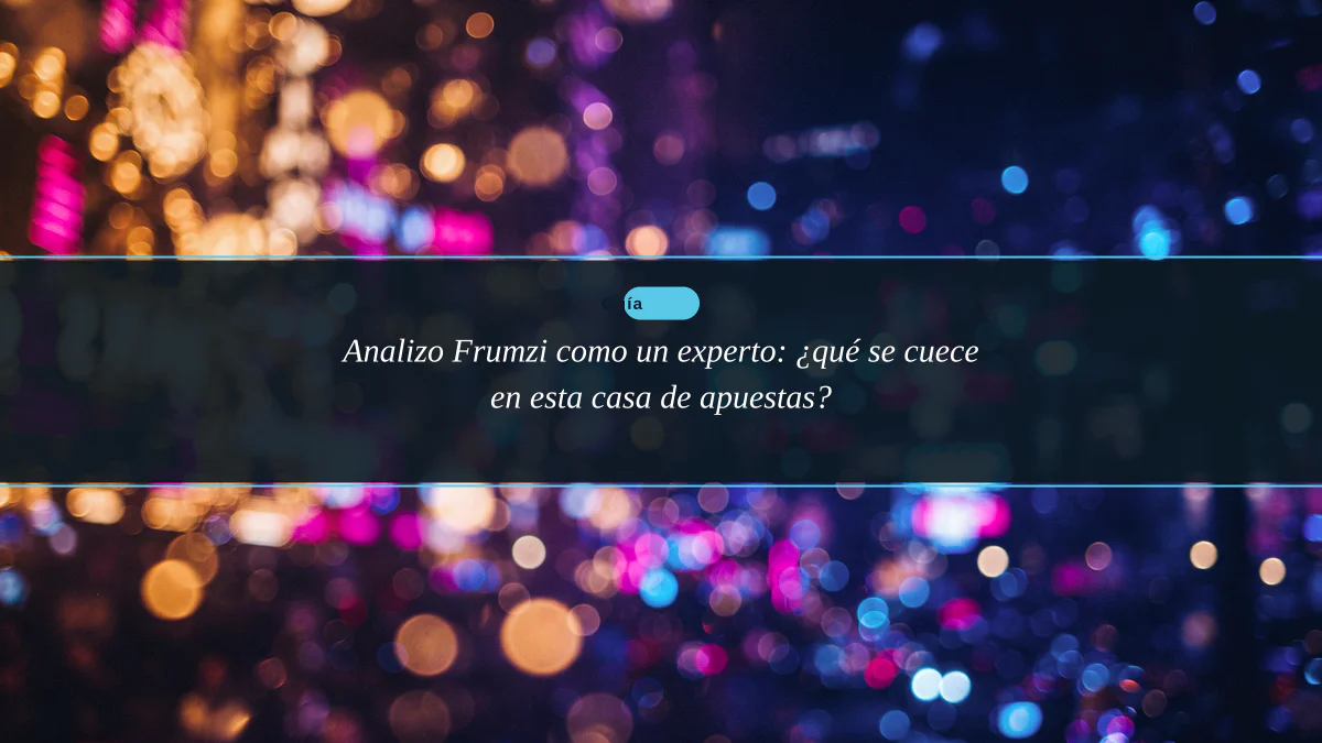 Analizo Frumzi como un experto: ¿qué se cuece en esta casa de apuestas?