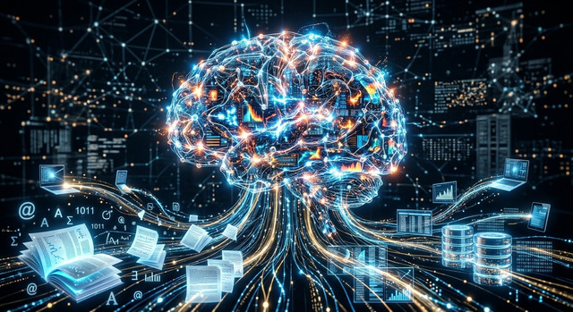 AI neural network processing data