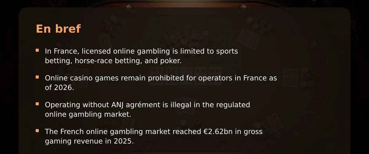 Le piège du casino en ligne récent sur le marché français — En bref
