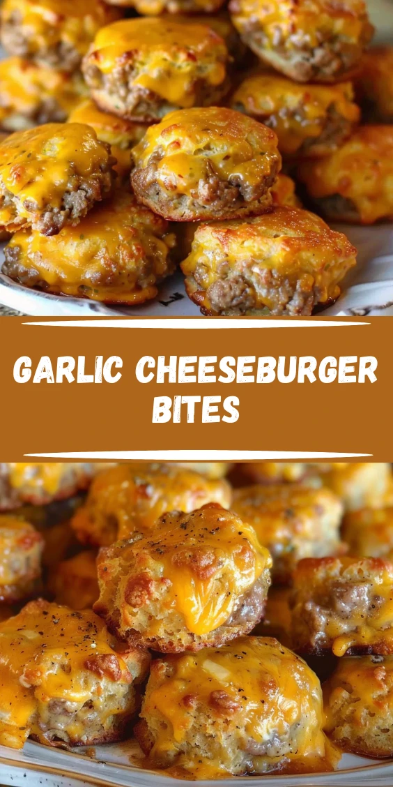 Garlic Cheeseburger Bites for Party Snacking