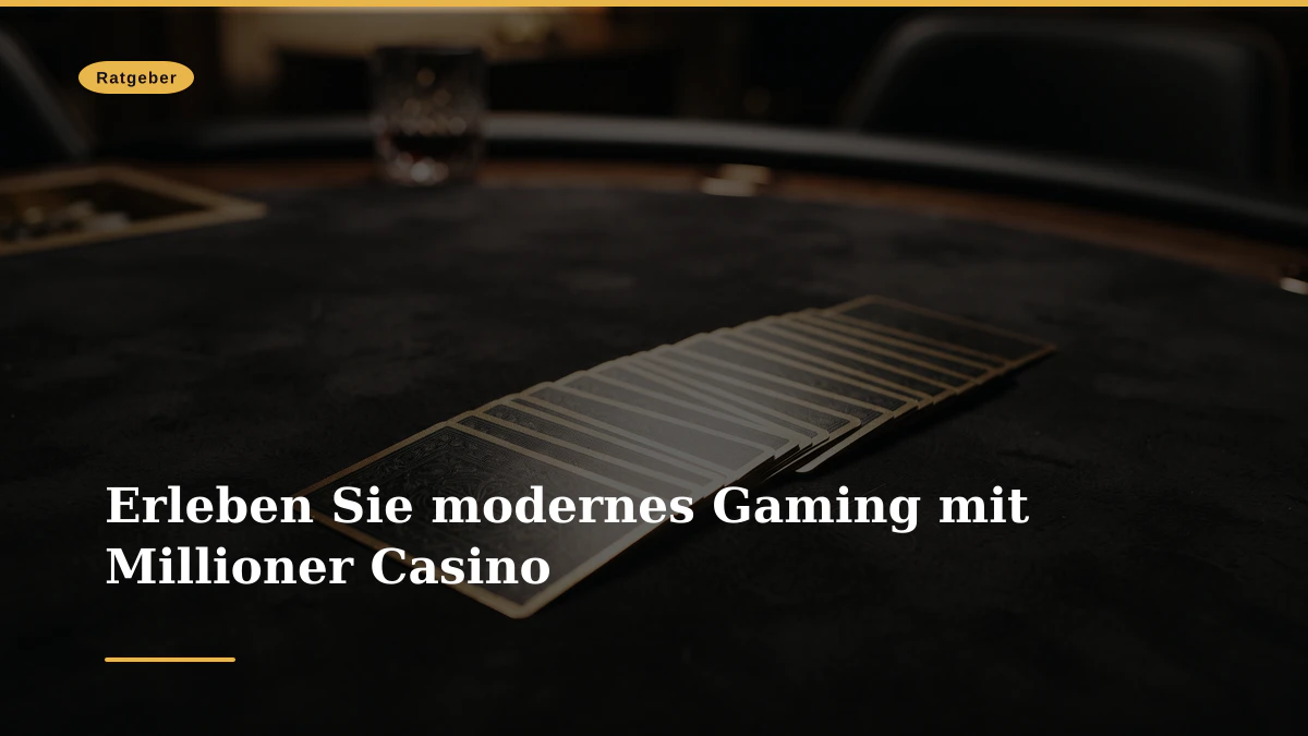 Erleben Sie modernes Gaming mit Millioner Casino