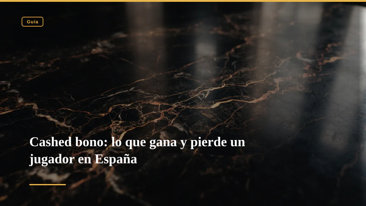 Cashed bono: lo que gana y pierde un jugador en España