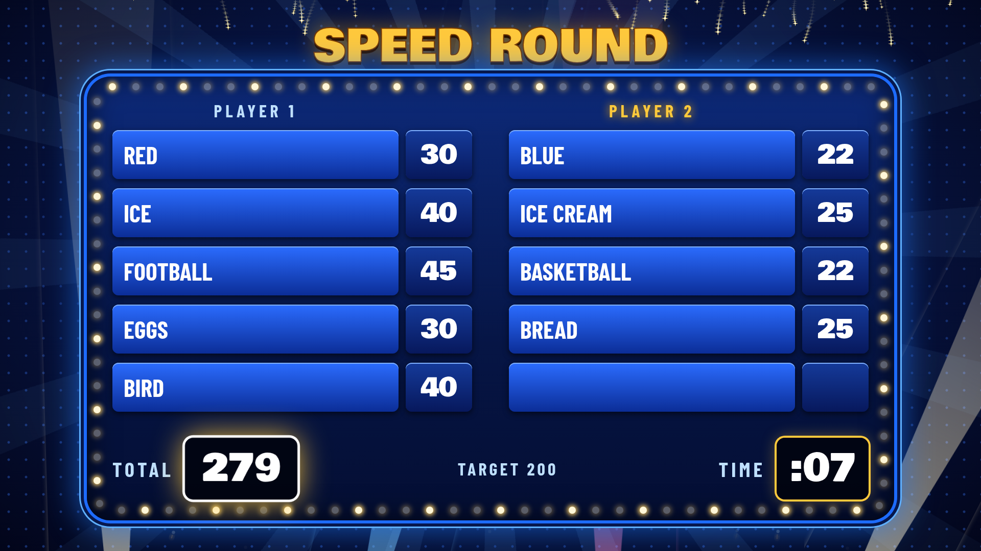 Survey Showdown – Speed round