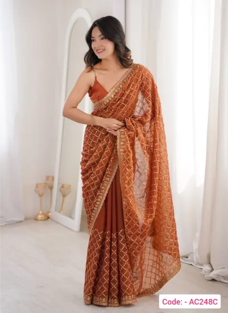Embroidery designer saree