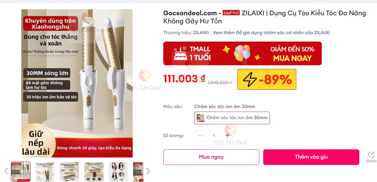 ZILAIXI | Dụng Cụ Tạo Kiểu Tóc Đa Năng Không Gây Hư Tổn