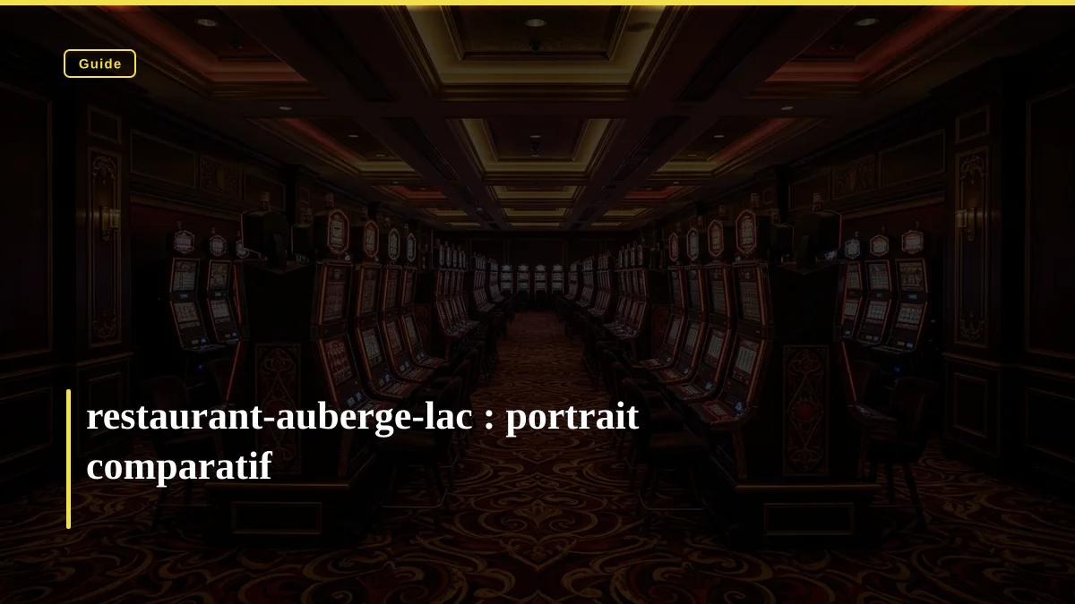 restaurant-auberge-lac : portrait comparatif