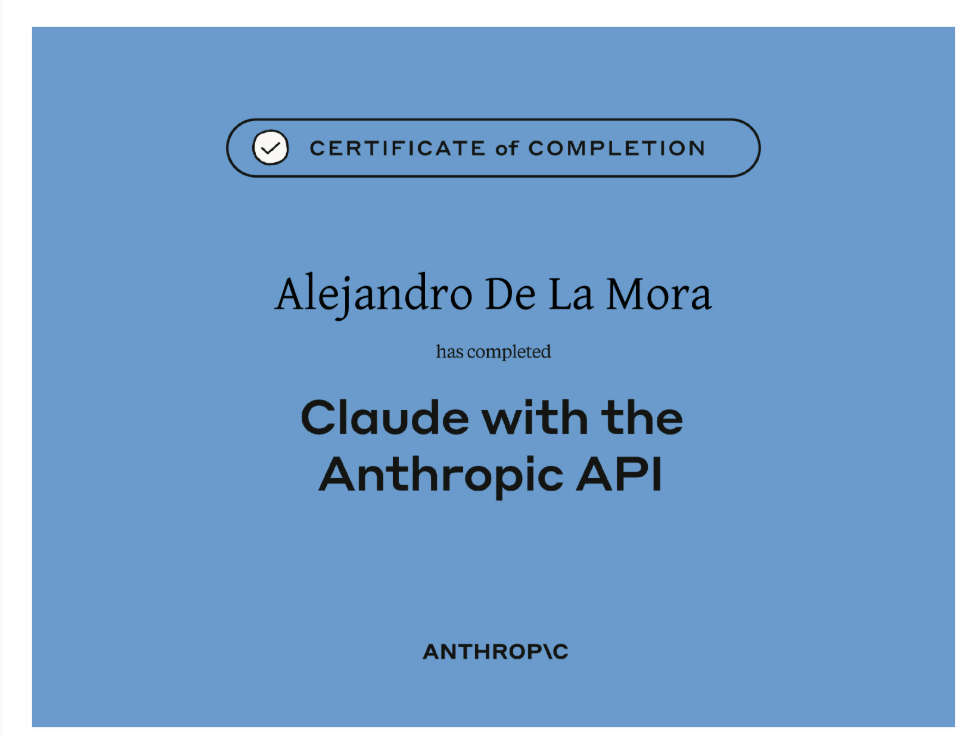 Building with the Claude API certificate