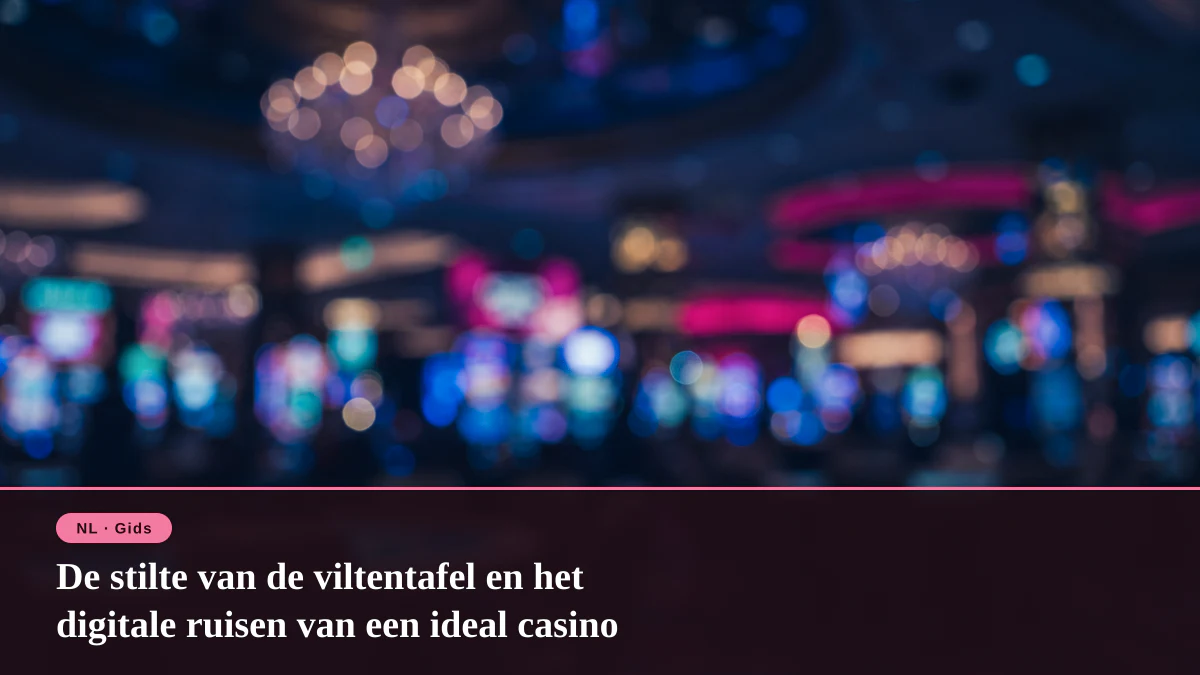 De stilte van de viltentafel en het digitale ruisen van een ideal casino
