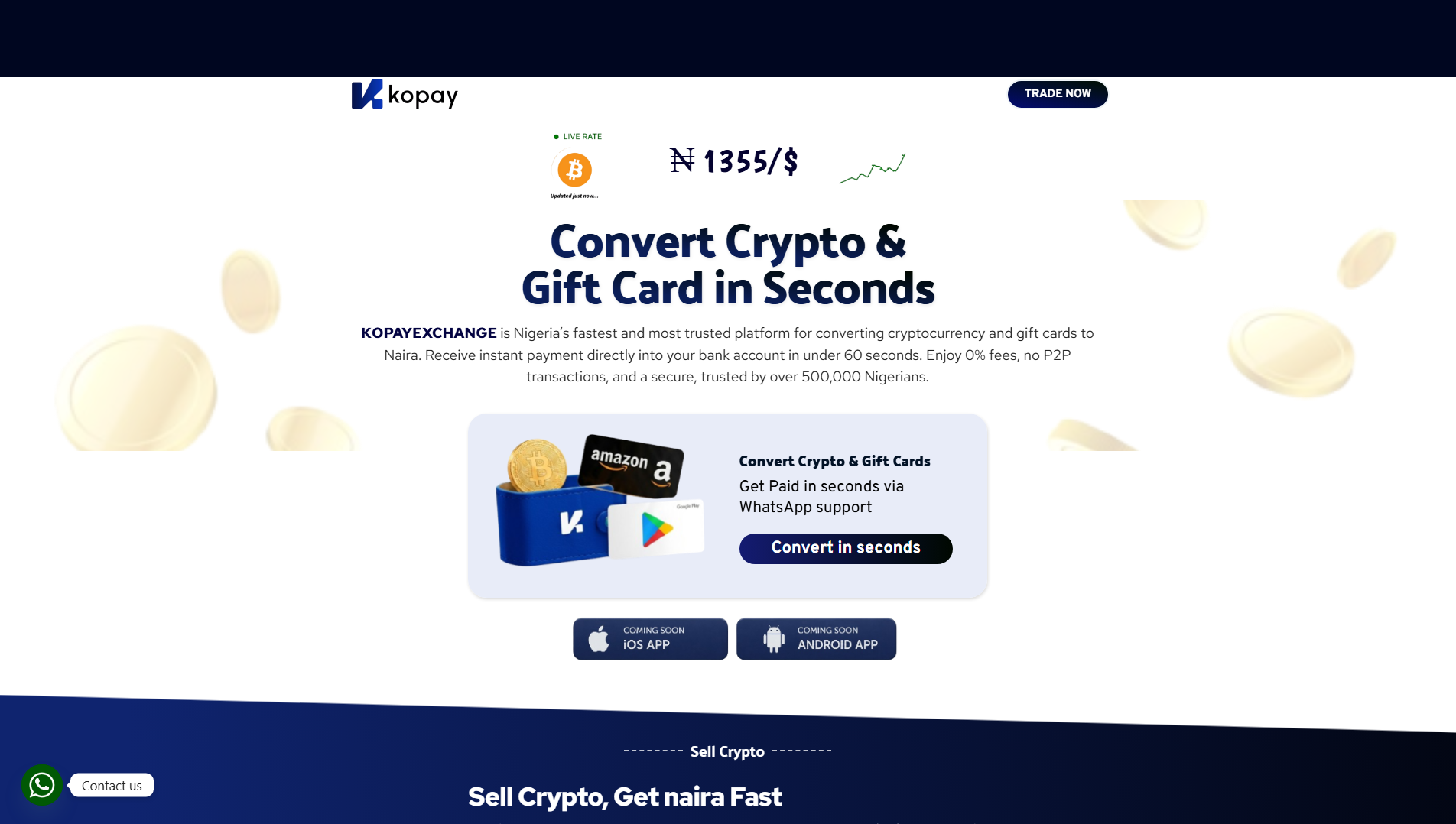 Screenshot of kopayexchange.com