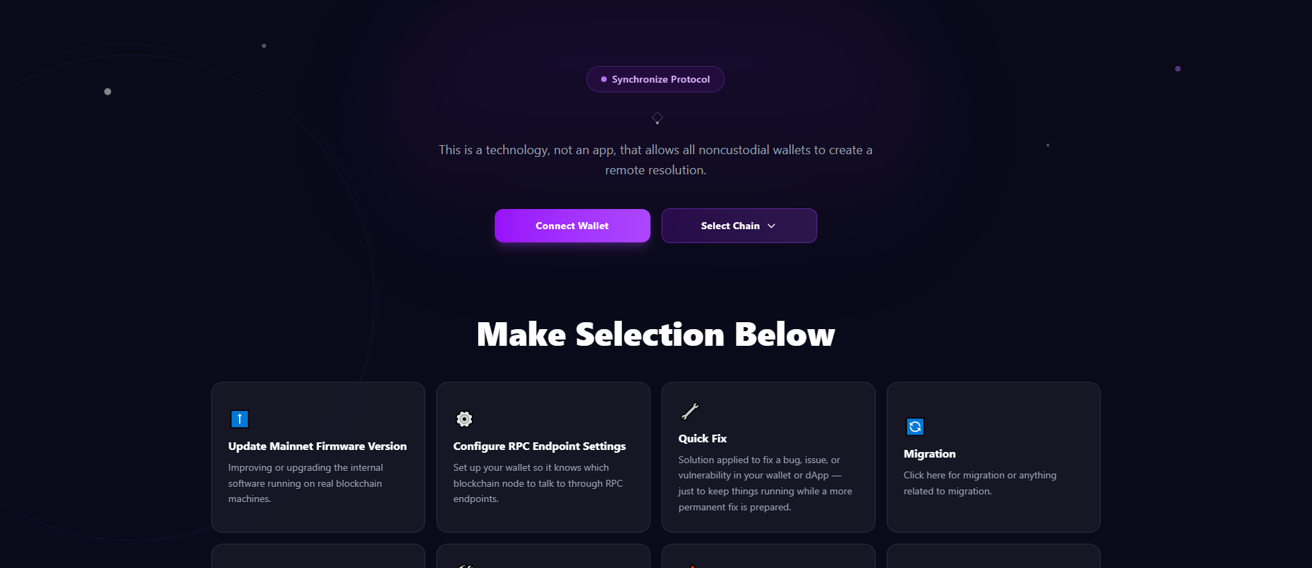 Forensic screenshot of dapps-solutionapp.pages.dev showing the phishing page layout