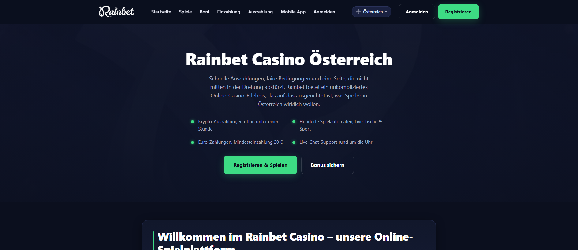Stored capture of at-rainbet.at