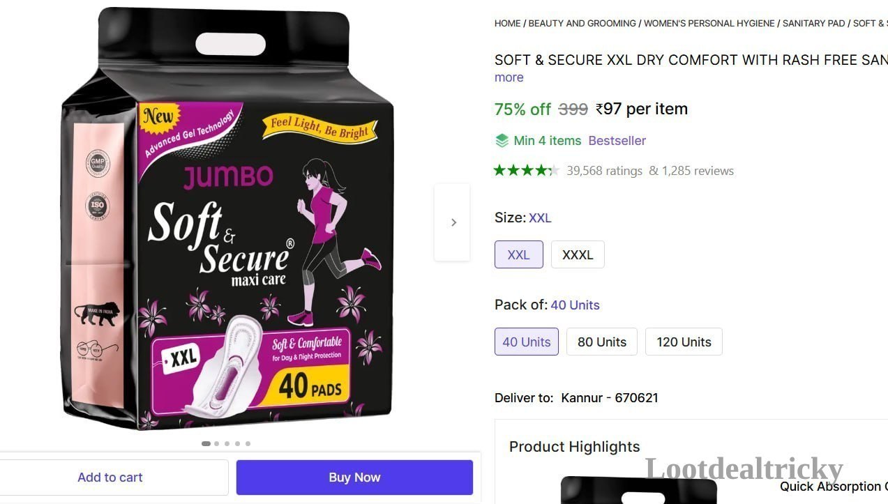 Soft Secure Xxl – Just ₹97 | Lowest Price Deal