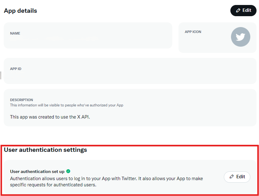 Twitter Setup