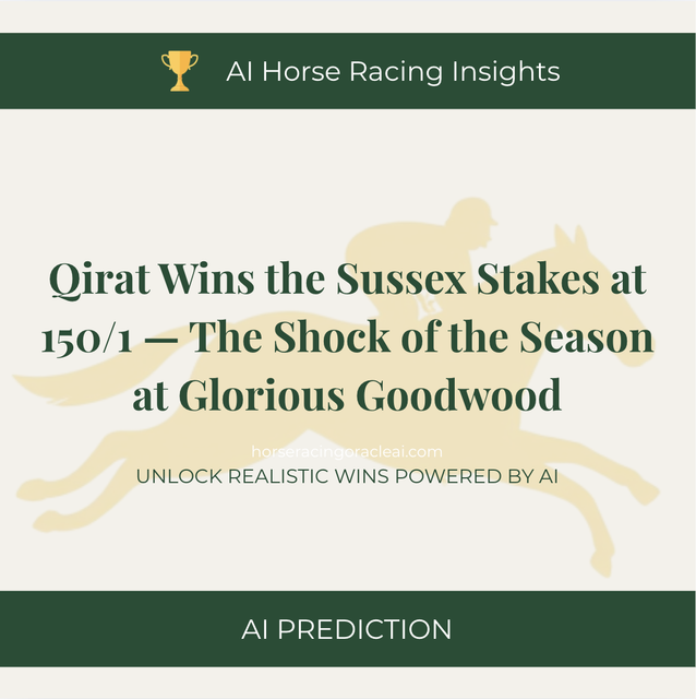 Qirat Wins the Sussex Stakes at 150/1 — The Shock of the Season at Glorious Goodwood