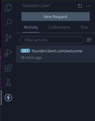 Botão para criar nova requisição