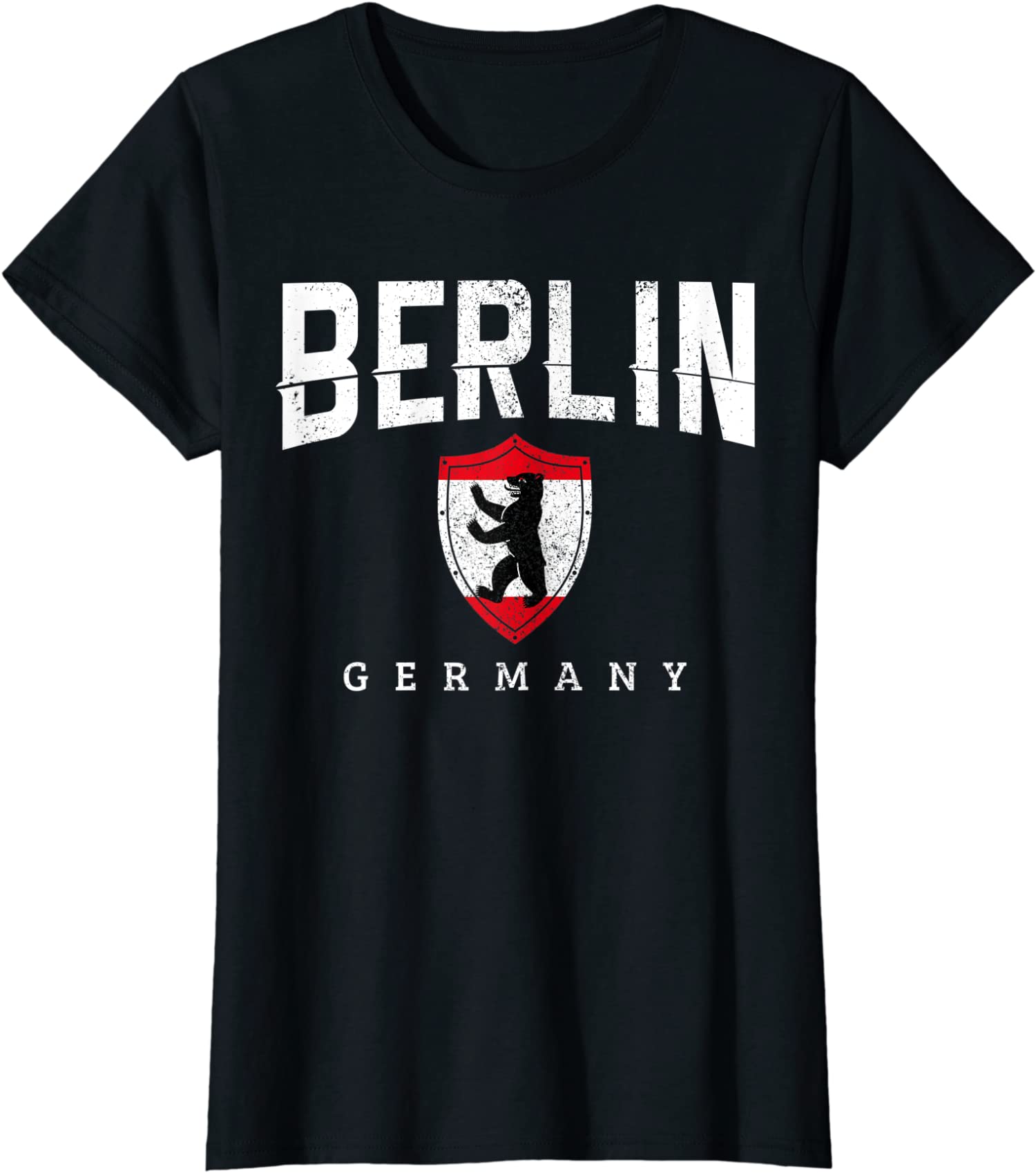 Berlin Germany Bear Flag Souvenir Travel German Gift Ladies’ Crewneck T-Shirt
