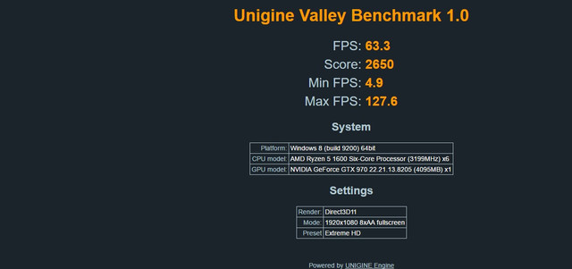 valley resultat