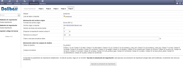 importacion dolibarr