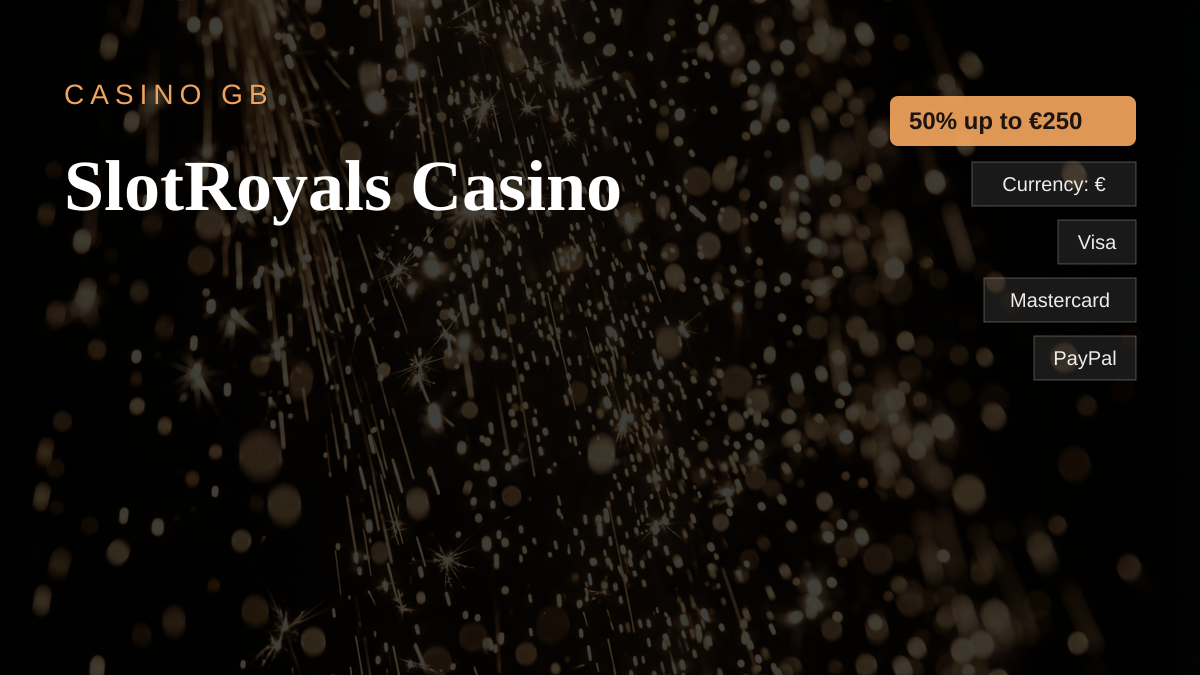 SlotRoyals Casino — welcome bonus 50% up to €250 + 200 FS, payments: Visa, Mastercard, PayPal, Skrill, Neteller SlotRoyals Casino — welcome bonus 50% up to €250 + 200 FS, payments: Visa, Mastercard, PayPal, Skrill, Neteller