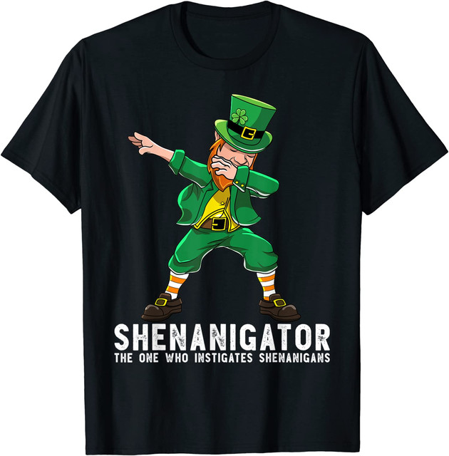 Shenanigator Dabbing Leprechaun St Patricks Day Funny Unisex T-Shirt