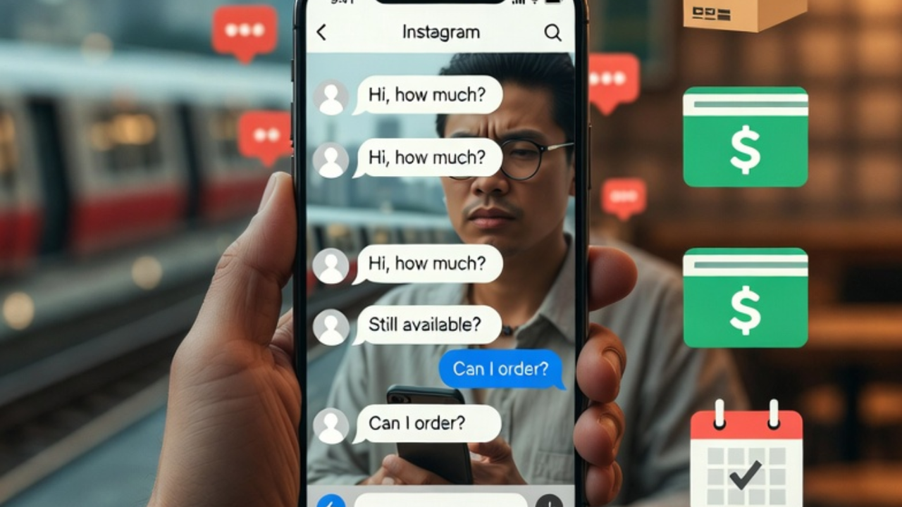 business owner working with smartphone