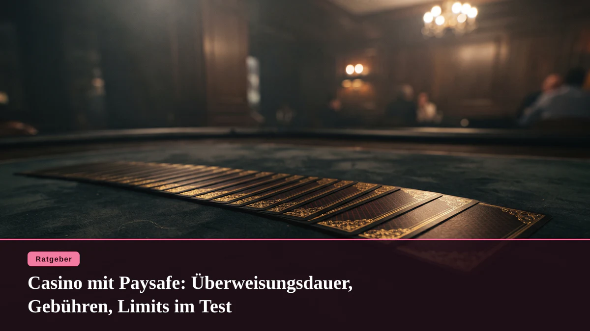 Casino mit Paysafe: Überweisungsdauer, Gebühren, Limits im Test