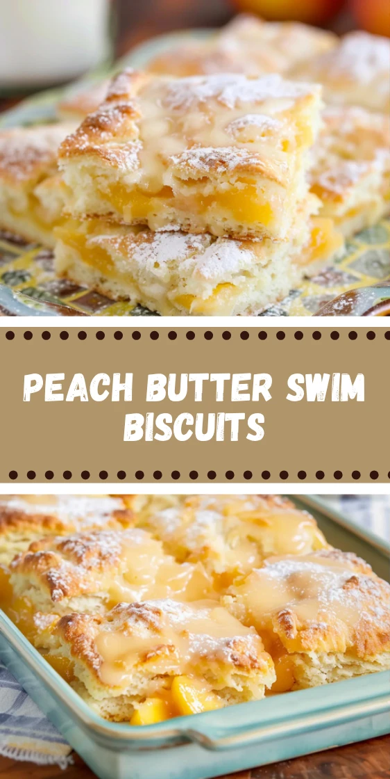 Peach Butter Swim Biscuits That Melt in Your Mouth
