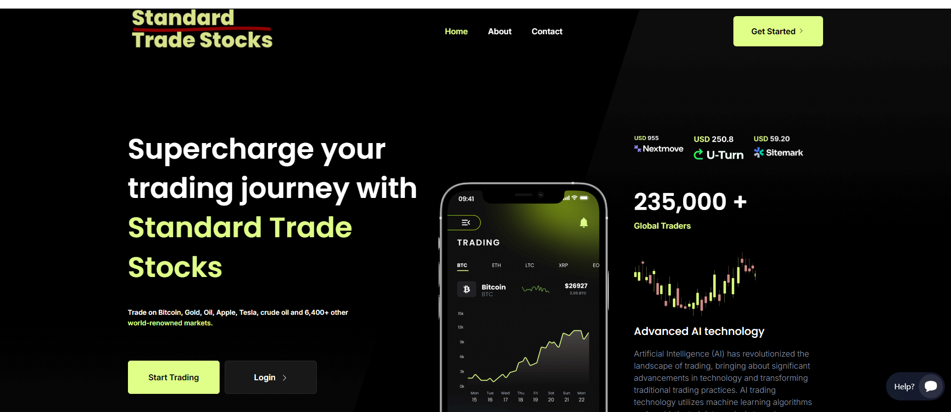 Stored capture of standardtradestocks.com