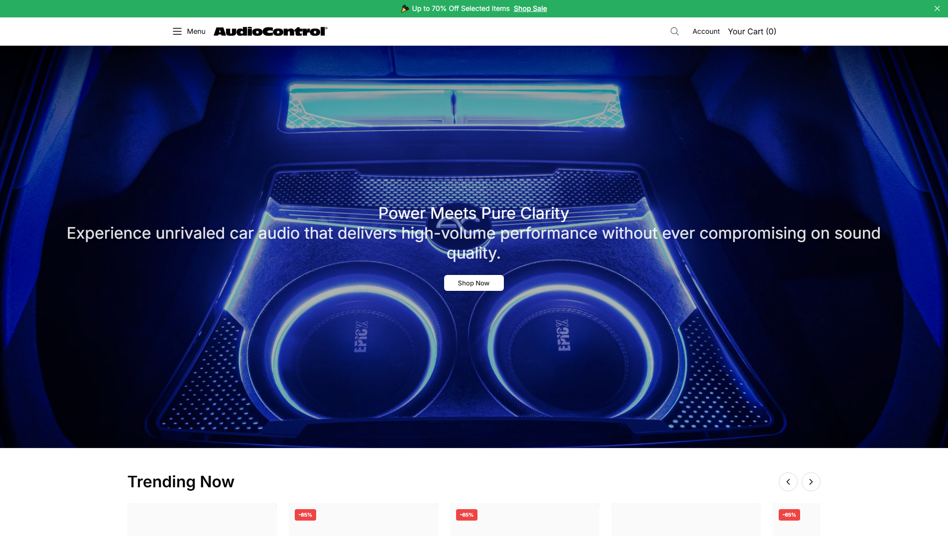 Stored capture of audiocontrol.shop