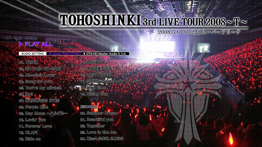 東方神起 TOHOSHINKI 3rd LIVE TOUR 2008 ～T～ ライブ 輸入盤 K-POPミュージックBD Blu-ray