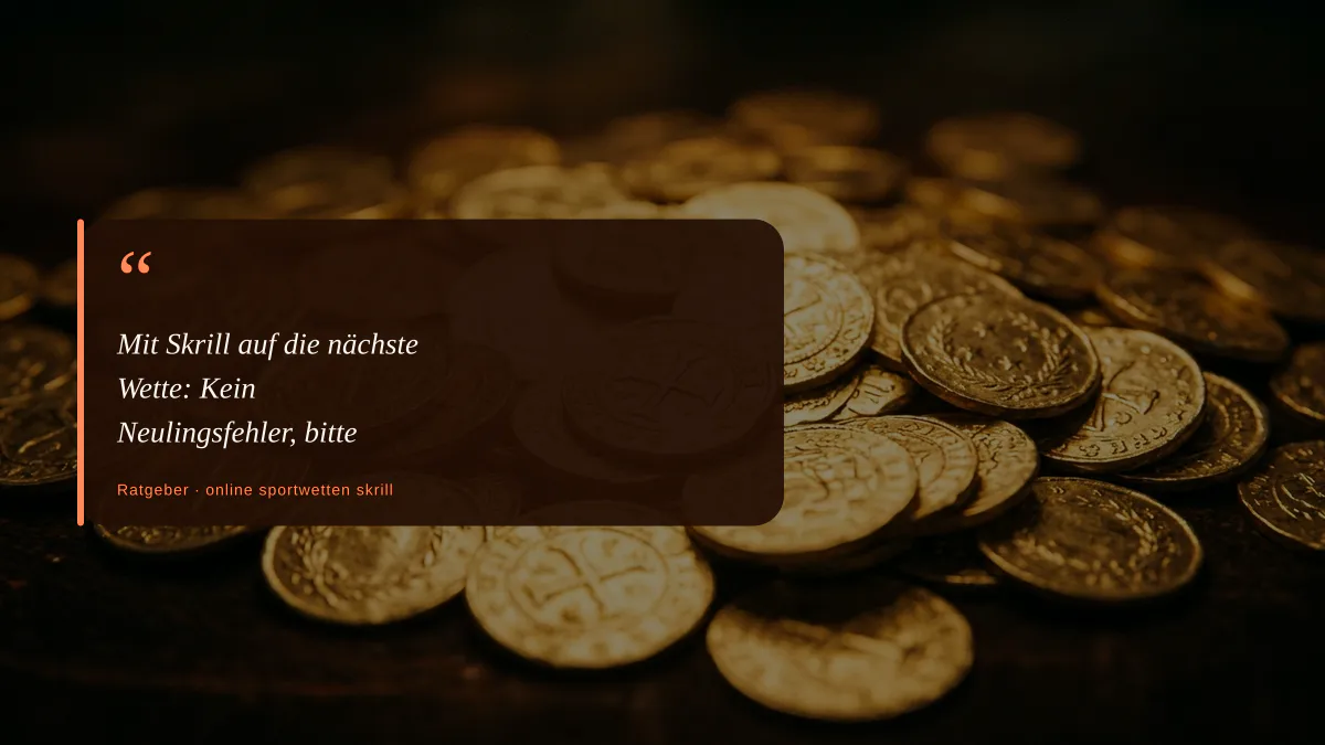 Mit Skrill auf die nächste Wette: Kein Neulingsfehler, bitte