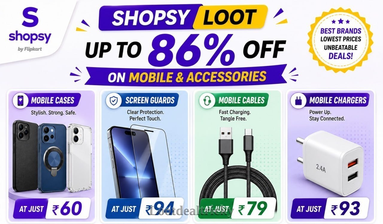 Shopsy Loot Grabfast – Great Loot Offer @ 86% OFF Shopsy Loot Grabfast – Great Loot Offer @ 86% OFF