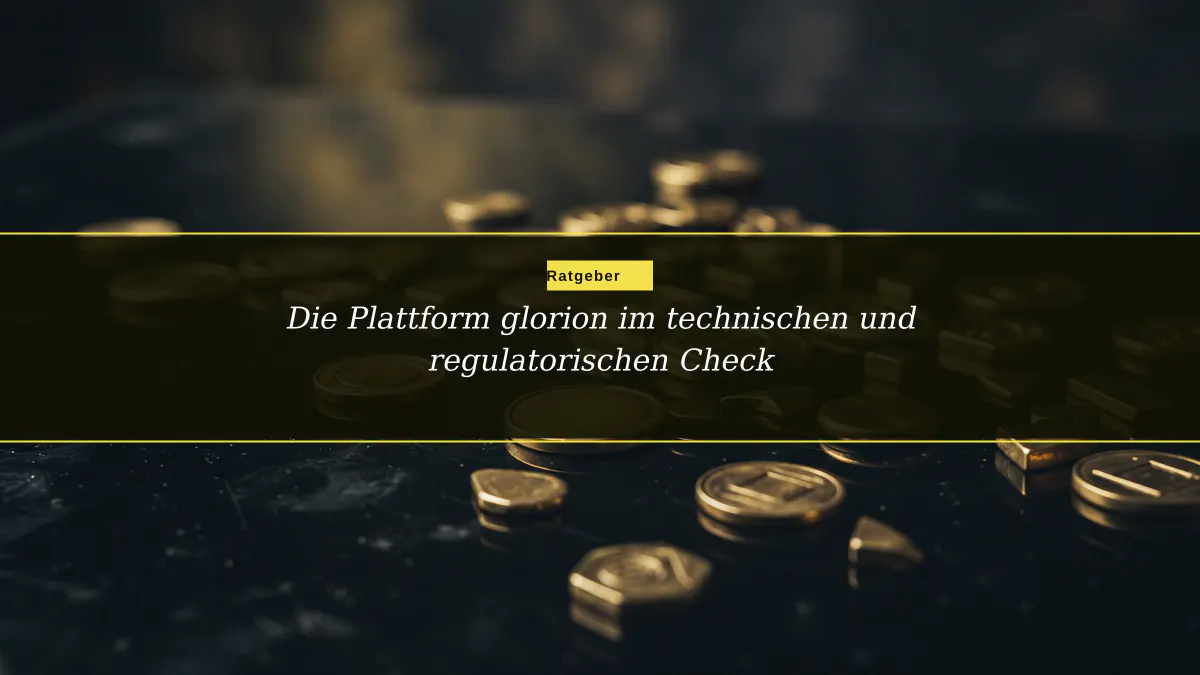 Die Plattform glorion im technischen und regulatorischen Check