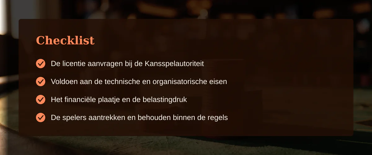 Een online casino beginnen: de stappen en de wetgeving — Checklist