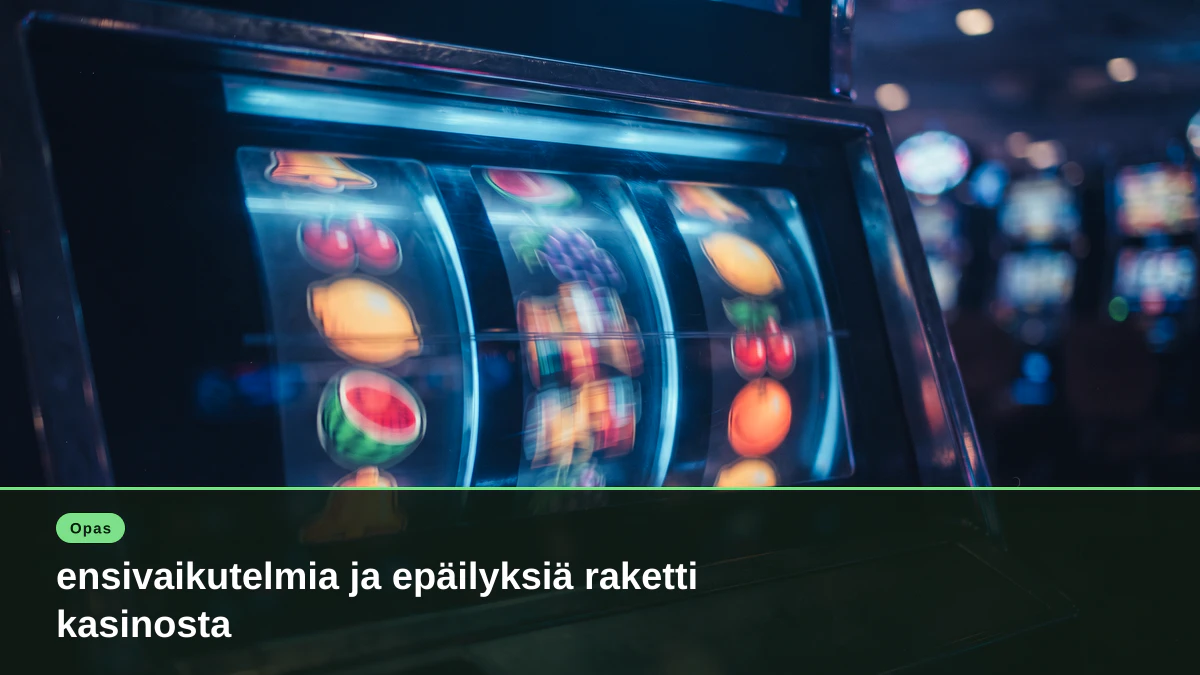 ensivaikutelmia ja epäilyksiä raketti kasinosta