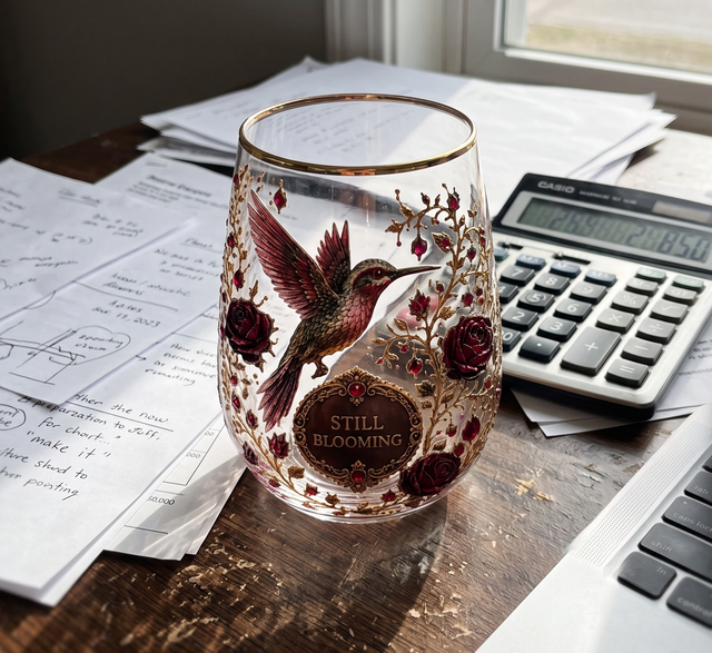 Morning sun reflection on glass cup