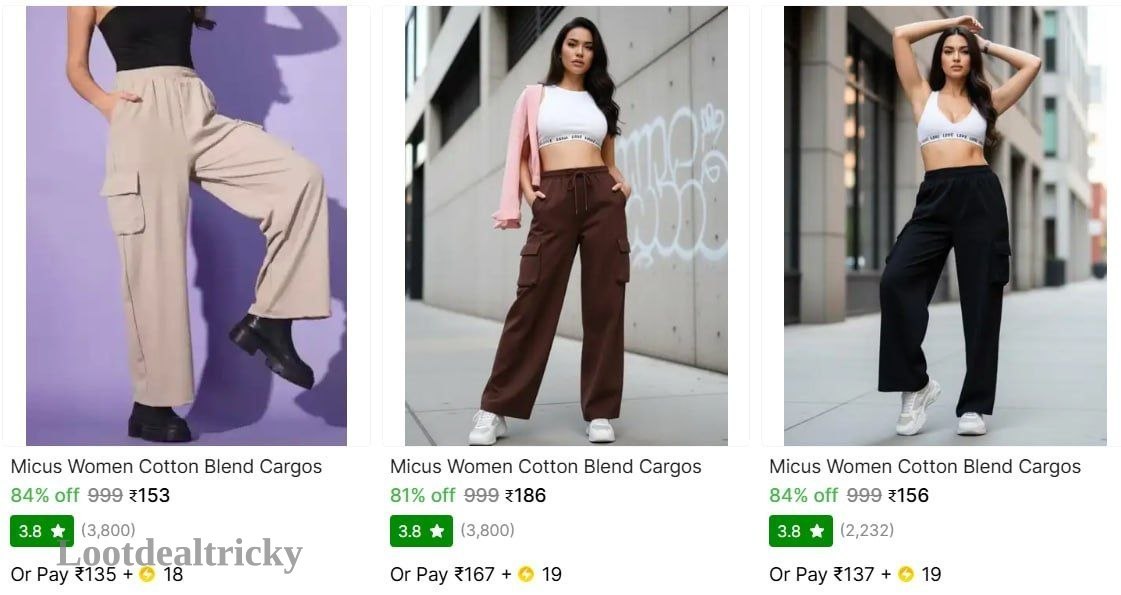 women S Cargos – Just ₹153 | Lowest Price Deal women S Cargos – Just ₹153 | Lowest Price Deal