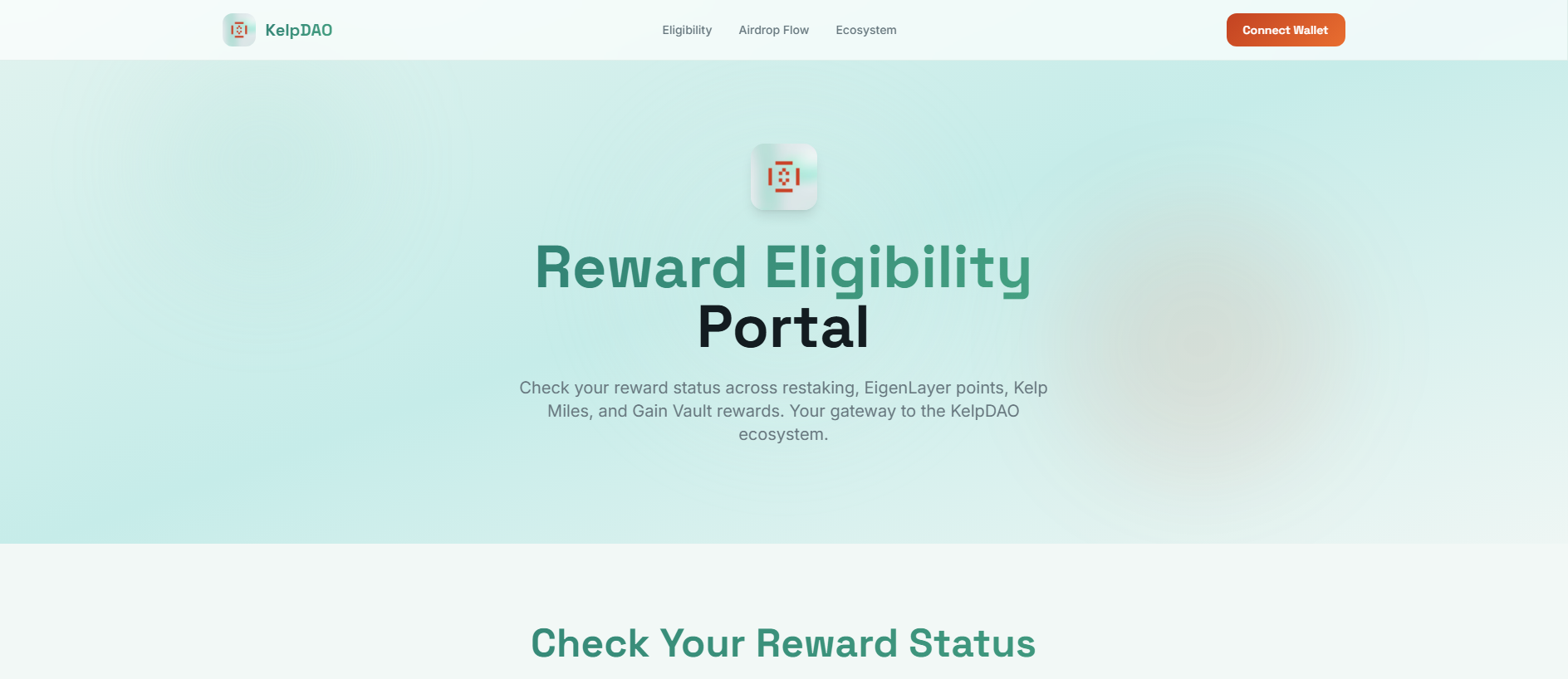 Stored capture of kelpdaoeligibility.com
