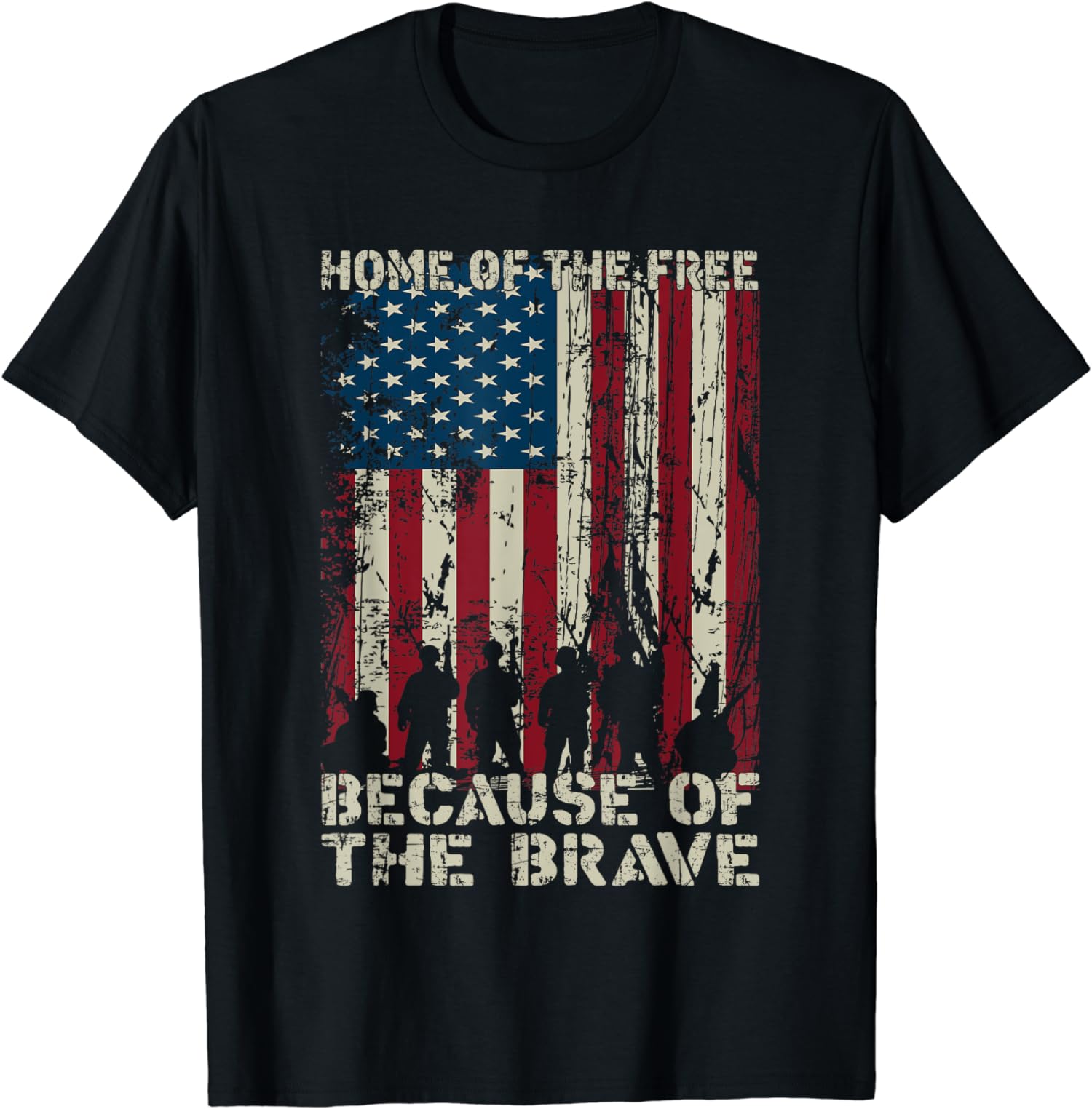 American Flag Home Of The Free Because Of The Brave Unisex T-Shirt