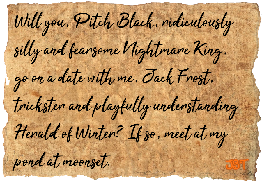 picture of the invite on parchment