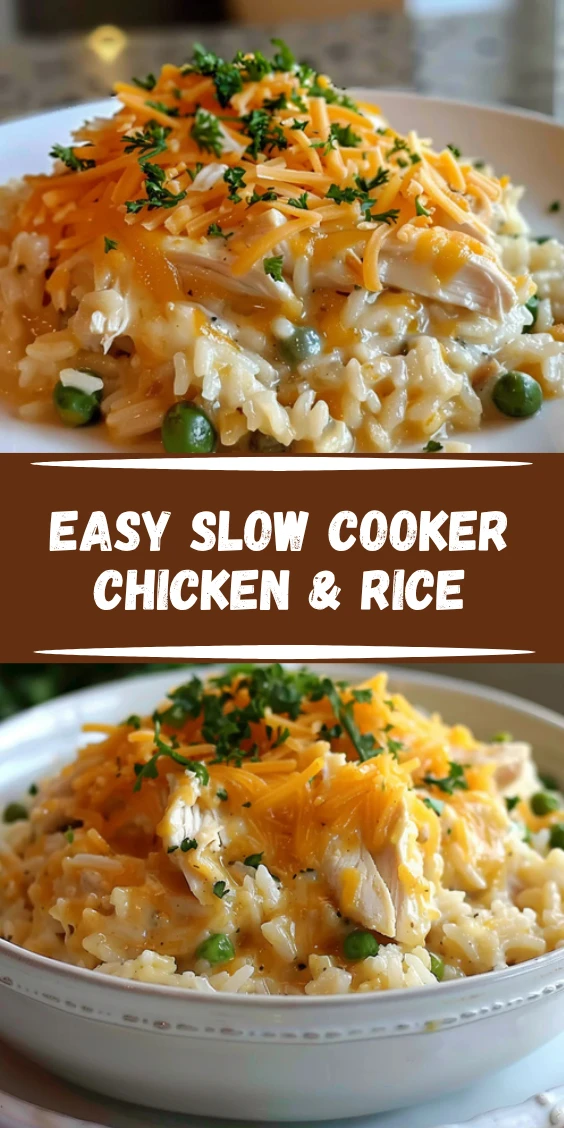 Slow Cooker Angel Chicken and Rice Casserole (Easy Comfort Dinner!)
