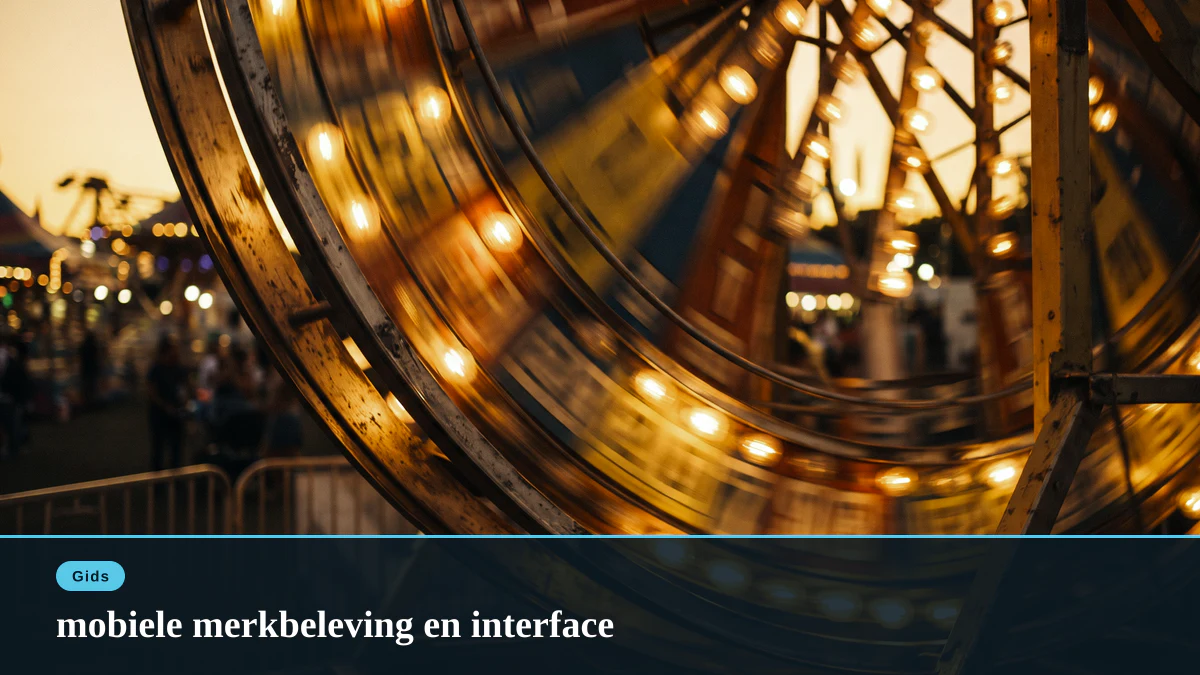 mobiele merkbeleving en interface